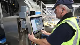 key potato sorter in use