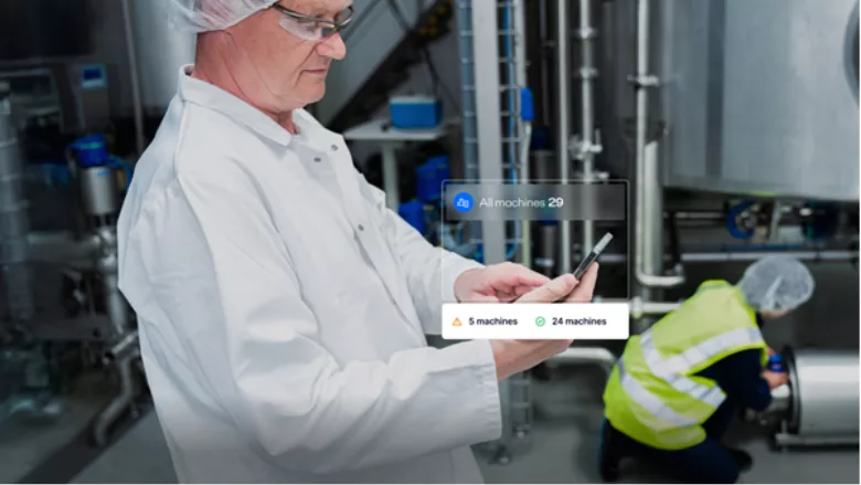 person in factory using Alfa Laval Clariot