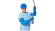 woman wearing VR Sleeve Gloves_PolyCo.png woman wearing VR Sleeve Gloves