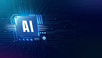 Ai technology microchip background digital transformation concept