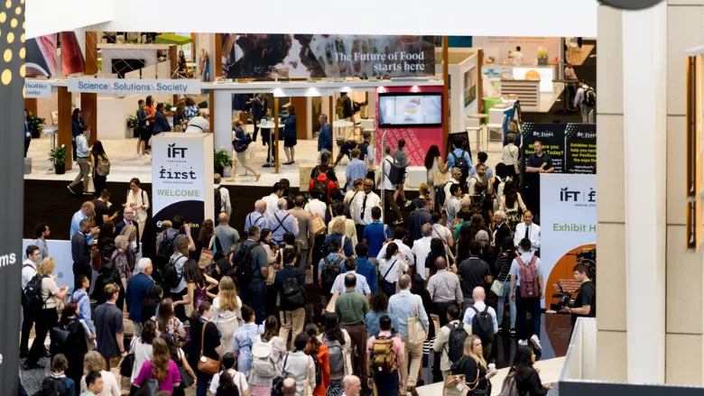 IFT FIRST attendees in expo hall