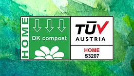 compostable card TUV OK Home Compost certification