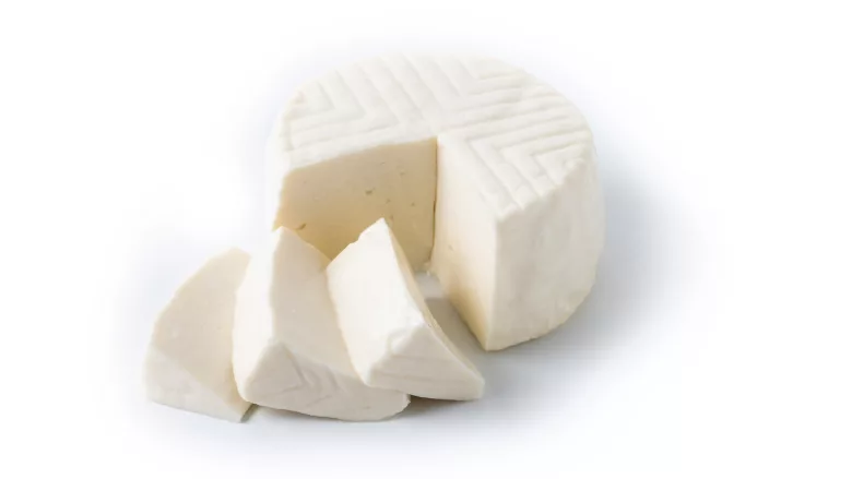 wheel of soft fresh RTE cheese