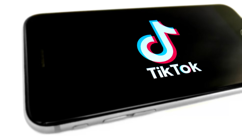 tiktok app logo on iphone screen