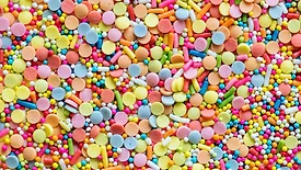 colorful decorative sprinkles