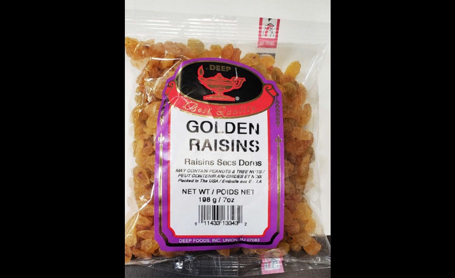 Deep Foods golden raisin recall