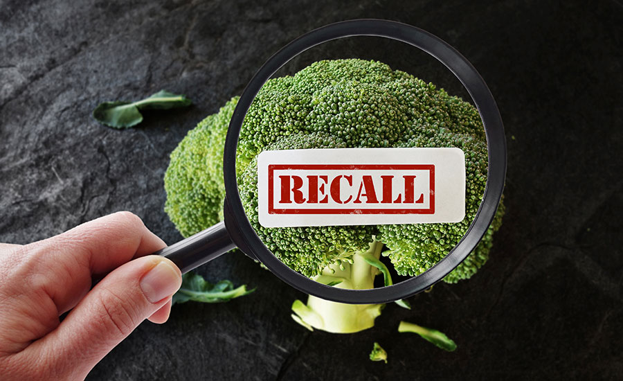 recall, magnifying glass, broccoli