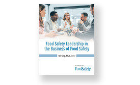 Food Safety Leadership in the Business of Food Safety Digital Book Cover